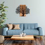 Wallity MA-307 Accesorio decorativo de pared de madera y metal Nogal y Negro